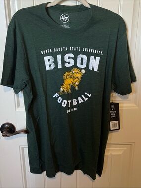 47 North Dakota State Bison Football Tee - Forest Green & Gold